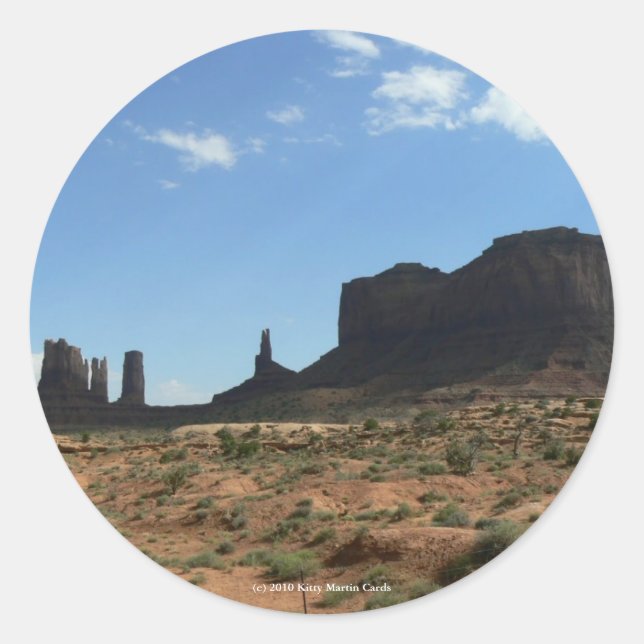 Beautiful Buttes Classic Round Sticker (Front)