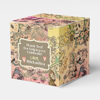 Beautiful cactus and skulls Spanish Mexican Fiesta Favor Boxes