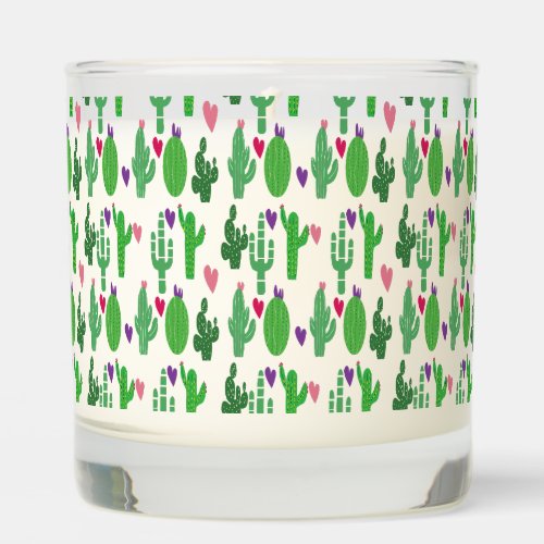 Beautiful Cactus Pattern Candle For Cactus Lover