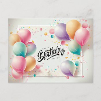 Beautiful Cake Happy Birthday Gifts Love Postcard by nonstopshop at Zazzle