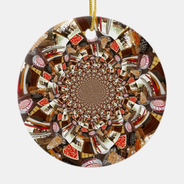 Beautiful Cakes and Desserts Ceramic Ornament (Front)