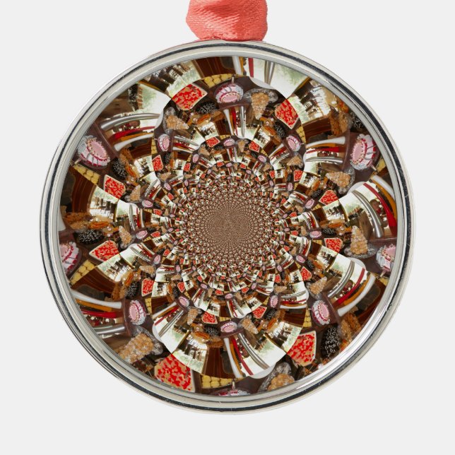 Beautiful Cakes and Desserts Metal Ornament (Front)