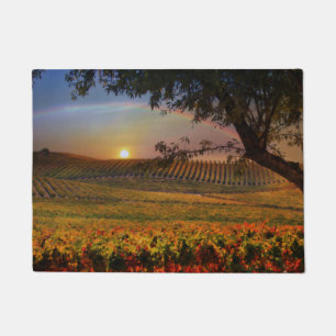 Beautiful California Rainbow Vineyard Door Mat