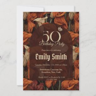 Beautiful Call Lilies Charm Birthday  Invitation