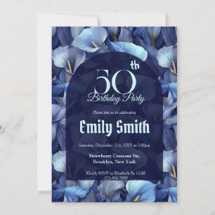 Beautiful Call Lilies Flower Women Birthday Invitation