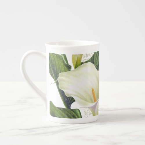 Beautiful Calla Lilies Bone China Mug