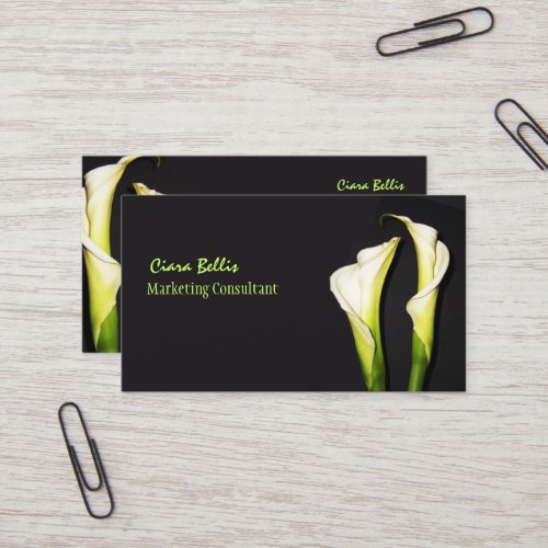 Beautiful calla lilies business cards