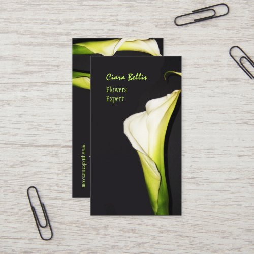 Beautiful calla lilies business cards