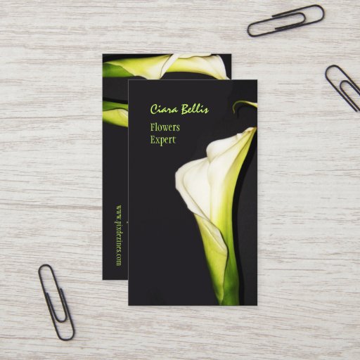 Customizable Beautiful calla lilies business cards