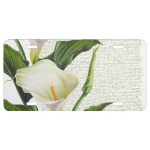 Beautiful Calla Lilies License Plate