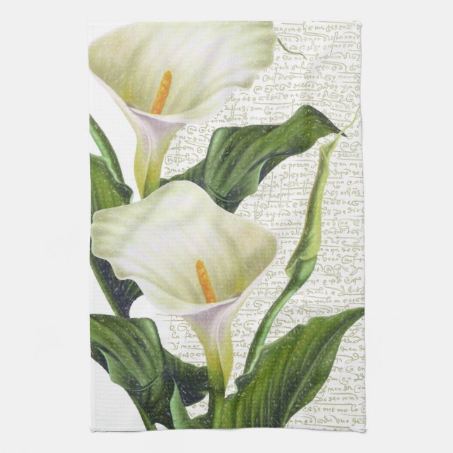 Beautiful Calla Lilies Towel (Vertical)