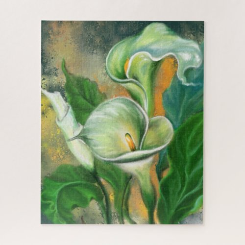 Beautiful Calla Lily Flower _ Migned Art Drawing Jigsaw Puzzle