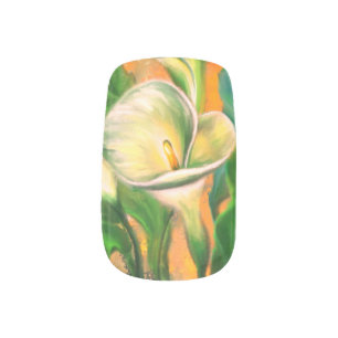 Beautiful Calla Lily Flower Minx Nail Art