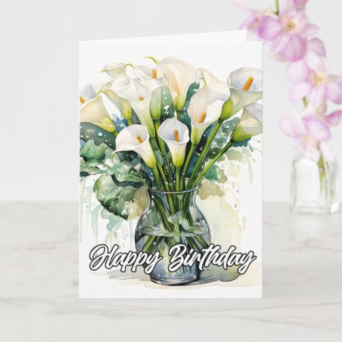 Beautiful Calla Lily Flowers Card