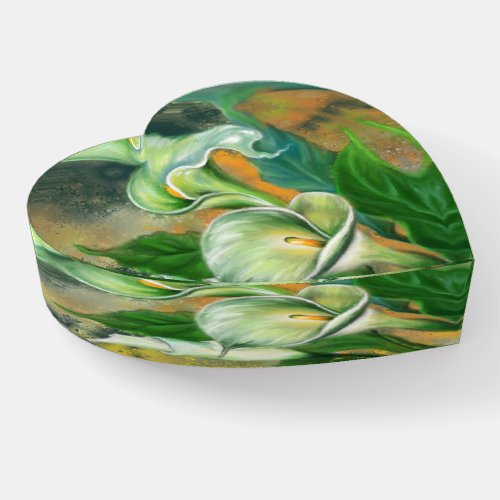 Beautiful Calla Lily Flowers Paperweight Painting