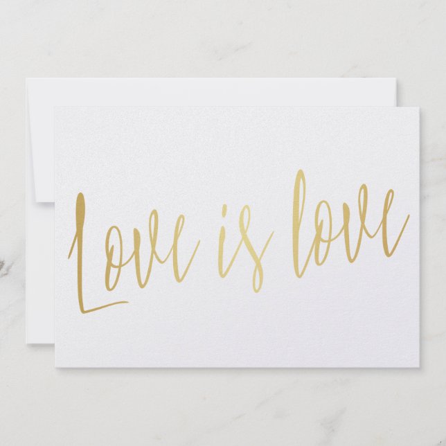 Beautiful calligraphy gold "Love is love" (Front)