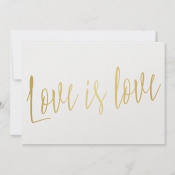 Beautiful Calligraphy Gold "love Is Love" by LitleStarPaper at Zazzle