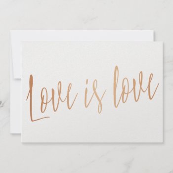 Beautiful Calligraphy Gold Rose "love Is Love" by LitleStarPaper at Zazzle