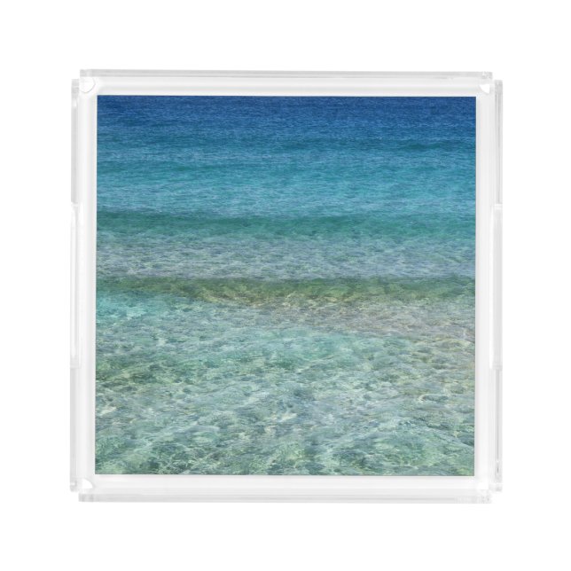 Beautiful Calm Caribbean Sea  Acrylic Tray (Front)
