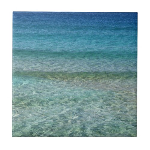 Beautiful Calm Caribbean Sea  Ceramic Tile