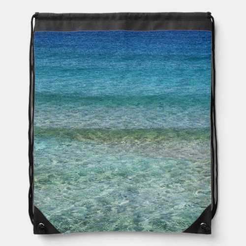 Beautiful Calm Caribbean Sea  Drawstring Bag