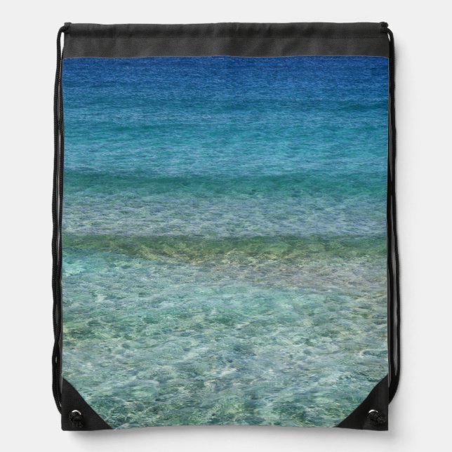 Beautiful Calm Caribbean Sea  Drawstring Bag (Front)
