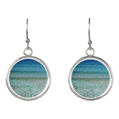 Beautiful Calm Caribbean Sea  Earrings