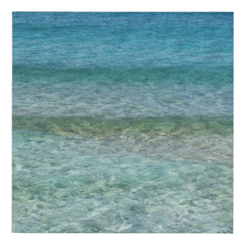 Beautiful Calm Caribbean Sea  Faux Canvas Print