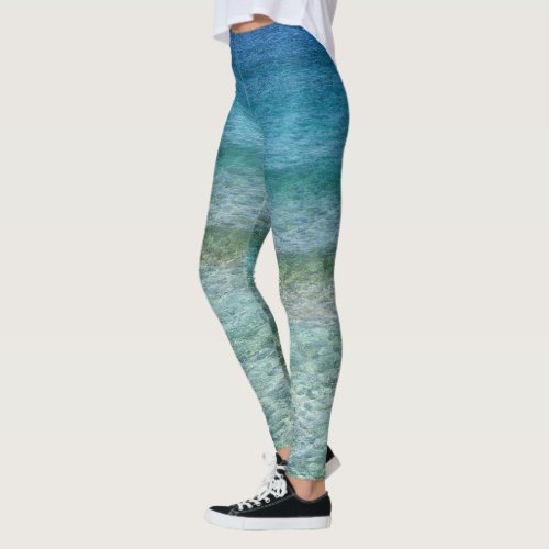 Beautiful Calm Caribbean Sea  Leggings