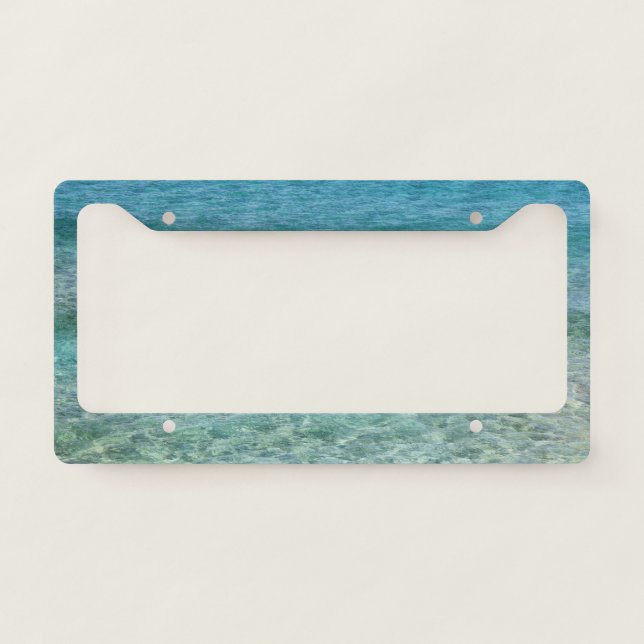 Beautiful Calm Caribbean Sea  License Plate Frame (Front)