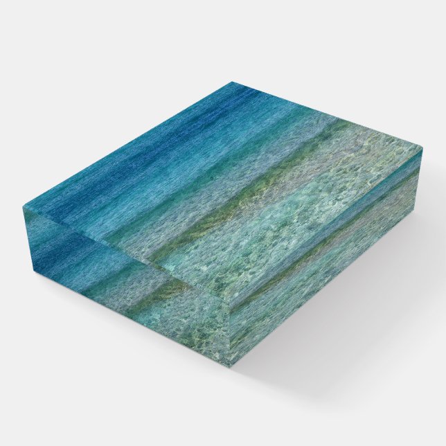 Beautiful Calm Caribbean Sea  Paperweight (Angled)