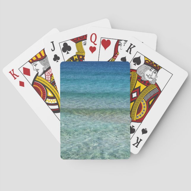 Beautiful Calm Caribbean Sea  Poker Cards (Back)