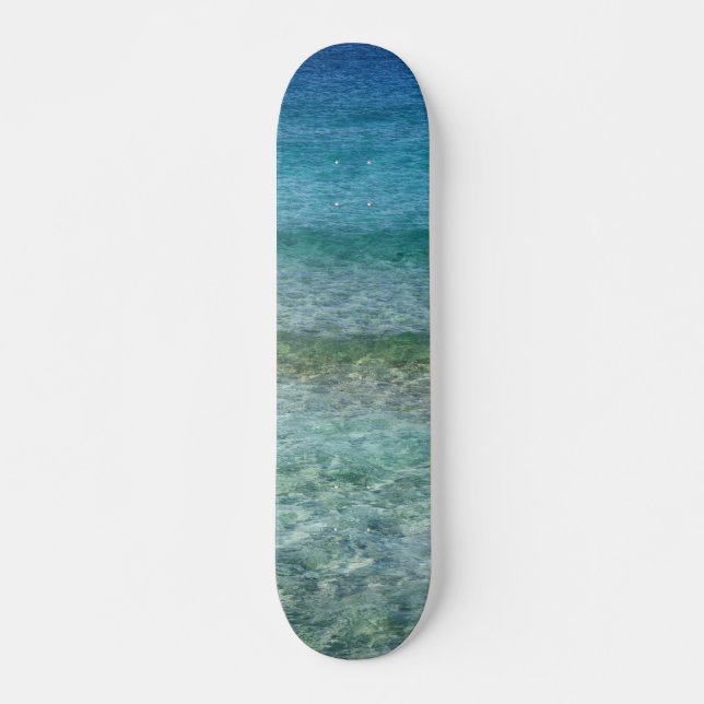Beautiful Calm Caribbean Sea  Skateboard (Front)