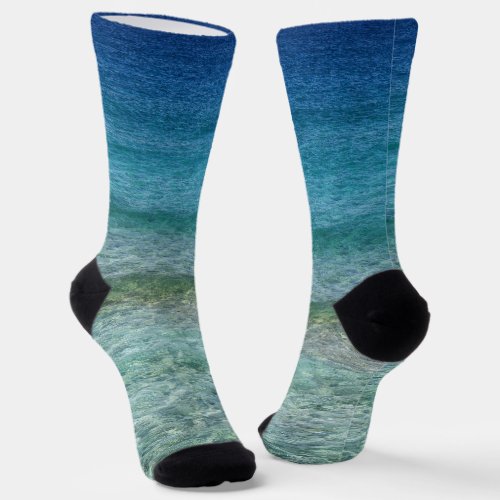 Beautiful Calm Caribbean Sea  Socks
