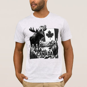 Beautiful Canada. Canadian flag. Canadian moose. T-Shirt