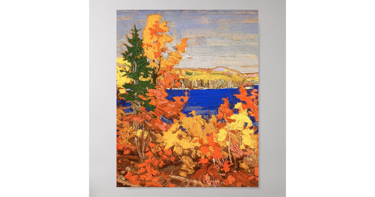 A R. Thomson Poster Beautiful Canadian Art Autumn Foliage Tom Thomson Poster | Zazzle