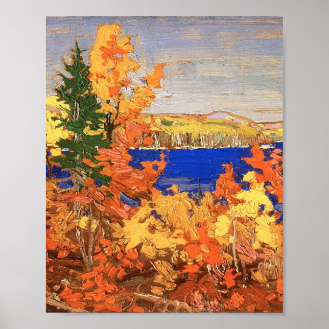 Beautiful Canadian Art Autumn Foliage Tom Thomson Poster (Front)