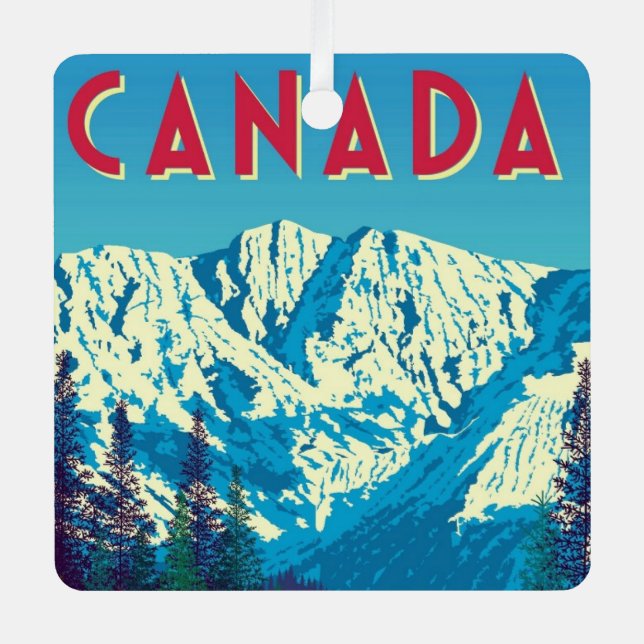 Beautiful Canadian Mountains Ornament (Front)