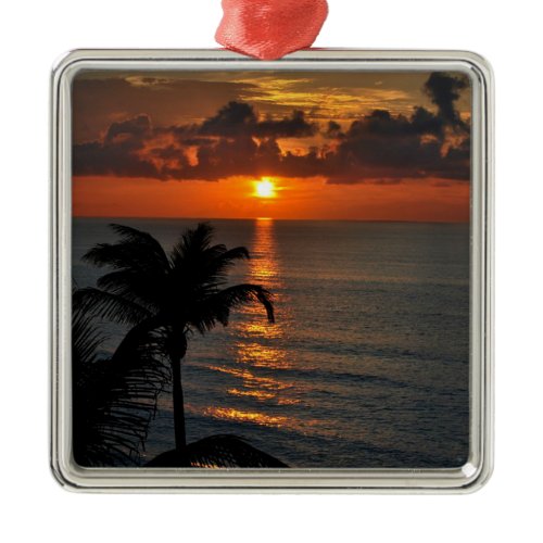 Beautiful Cancun Sunset Metal Ornament