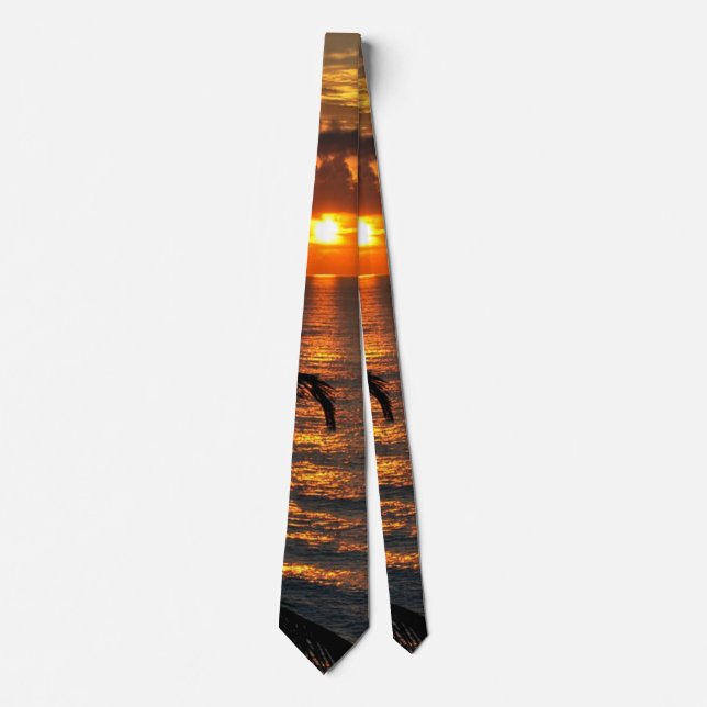 Beautiful Cancun Sunset Neck Tie (Front)
