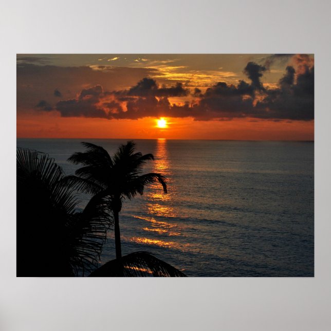 Beautiful Cancun Sunset Poster (Front)