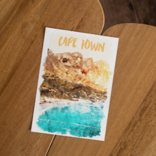 Beautiful Cape Town Table Mountain Aerial View Postcard