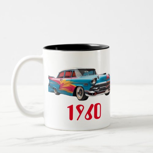 Beautiful car on the mug