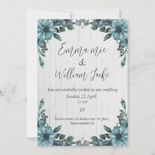 Beautiful Card wedding invitation 