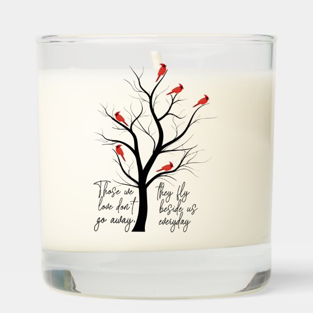 Beautiful Cardinal Memorial Scented Candle (Right)