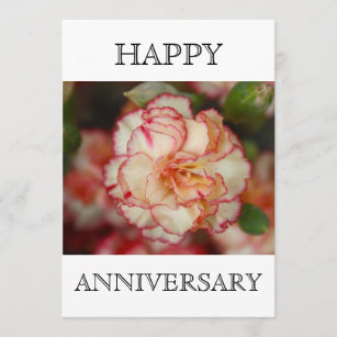 Happy White Flowers Anniversary Cards & Templates