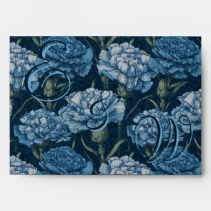 Beautiful Carnation Inspired Floral Wedding Envelope