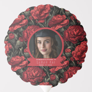 Beautiful Carnation Wildflower PhD Grad Balloon