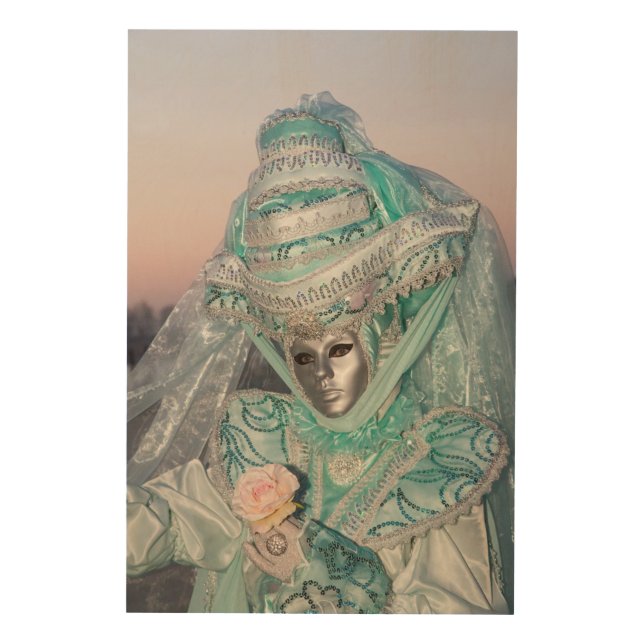 Beautiful Carnival Costume, Venice Wood Wall Decor (Front)