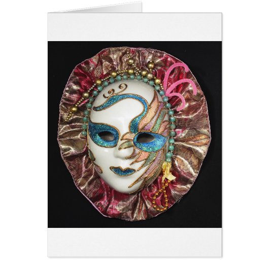Beautiful Carnival Mask Cards (Front)